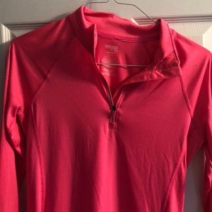 Bright pink quarter zip athletic